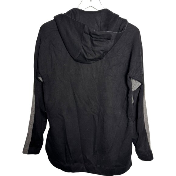 Akris Punto Women’s Hoodie Size 4 Gray Black Colorblock Half Zip Super Soft - Picture 3 of 6